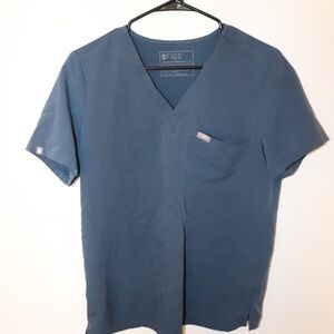 Figs Men's Deep Blue V-Neck scrub top